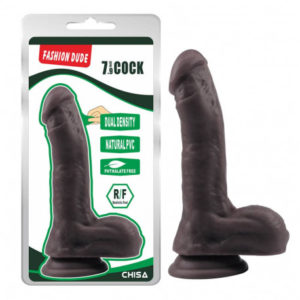 IntimWebshop - Szexshop | Fashion Dude 7.9 inch Ívelt Valósághű Dildó Barna