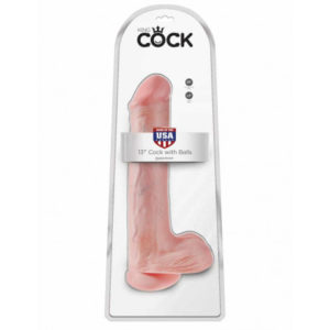 IntimWebshop - Szexshop | King Cock 13 inch Valósághű Dildó Herékkel Testszínű