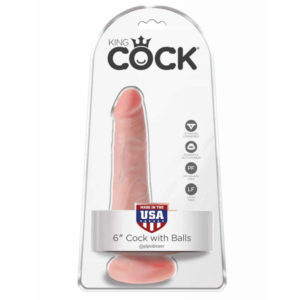 IntimWebshop | King Cock 6 inch Valósághű Dildó Herékkel Testszínű