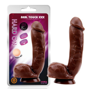 IntimWebshop | Real Touch XXX Hard On Valósághű Dildó Herékkel Barna