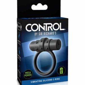 IntimWebshop - Szexshop | Sir Richard's Control Vibrating Silicone C-Ring - Black