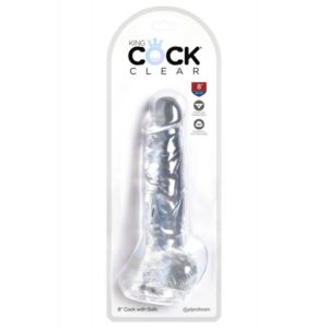 IntimWebshop - Szexshop | King Cock Clear 8" Valósághű dildó herékkel