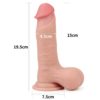 IntimWebshop - Szexshop | 7.8'' Sliding Skin Dual Layer Dong - Whole Testicle