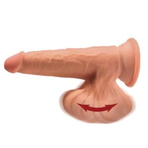 IntimWebshop - Szexshop | 7" Triple Density Cock With Swinging Balls - Tan