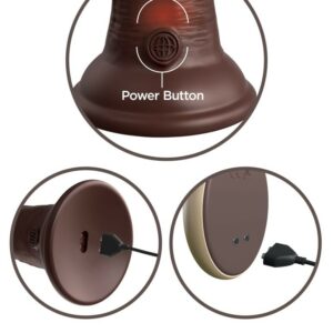 IntimWebshop - Szexshop | 7" Dual Density Vibrating Silicone Cock with Remote Brown