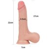 IntimWebshop - Szexshop | 8.5'' Sliding Skin Dual Layer Dong - Whole Testicle