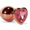 IntimWebshop - Szexshop | X-MEN Secret Shine Metal Butt Plug Rose Gold Heart S