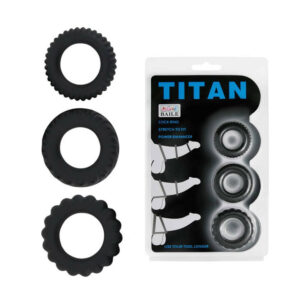 IntimWebshop - Szexshop | Titan 3 in 1 Silicone Rings Black