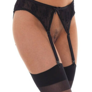 IntimWebshop - Szexshop | Suspenderbelt with Stockings Black OS