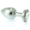 IntimWebshop - Szexshop | Butt Plug Small Metal With Crystal Clear