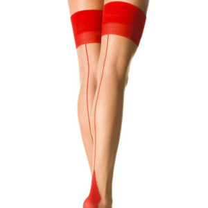 IntimWebshop - Szexshop | Contrast Top Stockings Nude O/S