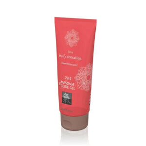 IntimWebshop - Szexshop | Massage- & Glide Gel 2 in 1 - Strawberry scent 200ml