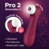 IntimWebshop - Szexshop | Pro 2 Generation 3 with Liquid Air wine red Bluetooth/App