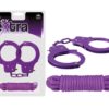 IntimWebshop - Szexshop | SEX EXTRA - METAL CUFFS & LOVE ROPE PURPLE