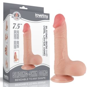 IntimWebshop - Szexshop | 7.5'' Sliding Skin Dual Layer Dong Flesh III